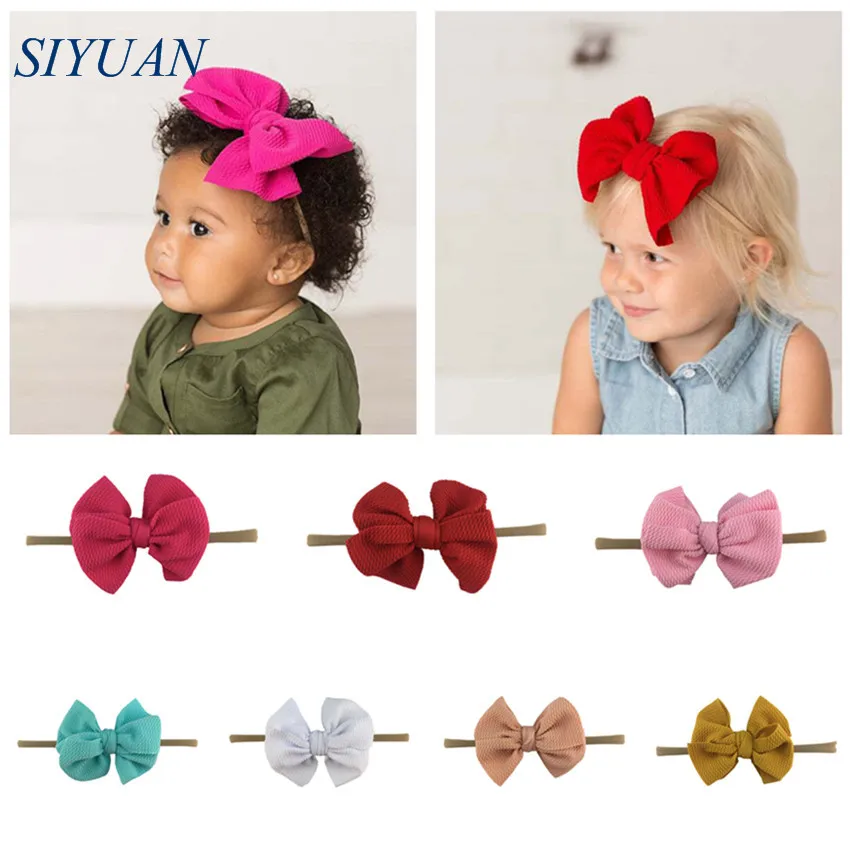 1 шт./лот 4 5 дюймов одноцветная вафельная резинка для волос эластичная нейлоновая