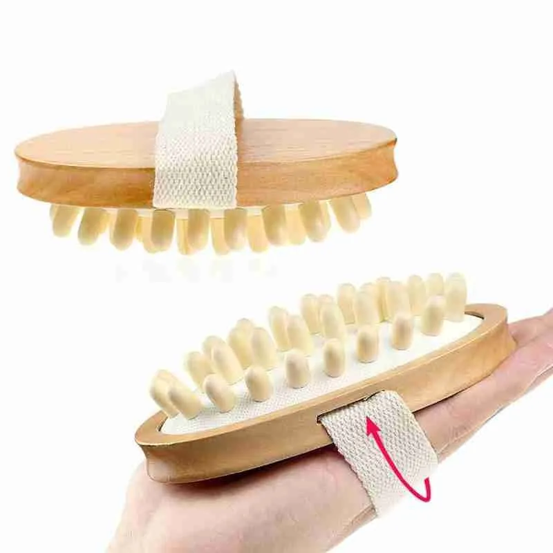 

Wooden Massager Body Brush Hand-Held Cellulite Reduction Portable Relieve Tense Muscles Natural Wood Head Scalp Massage Tool