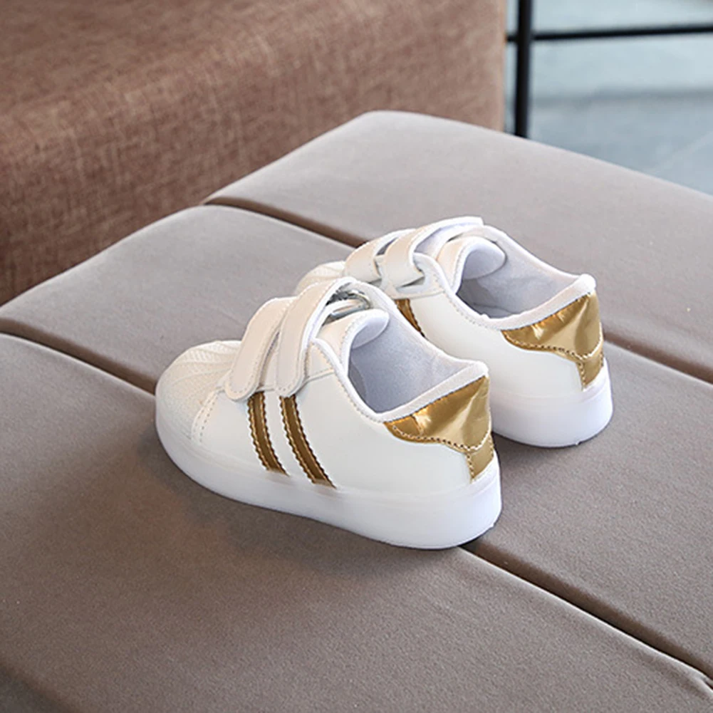 New Kids shoes Led shoes Casual Sport Running Shoes Sneakers Children Luminous Shoes Boys Girls Stripe Baby Non-slip Sneakers
