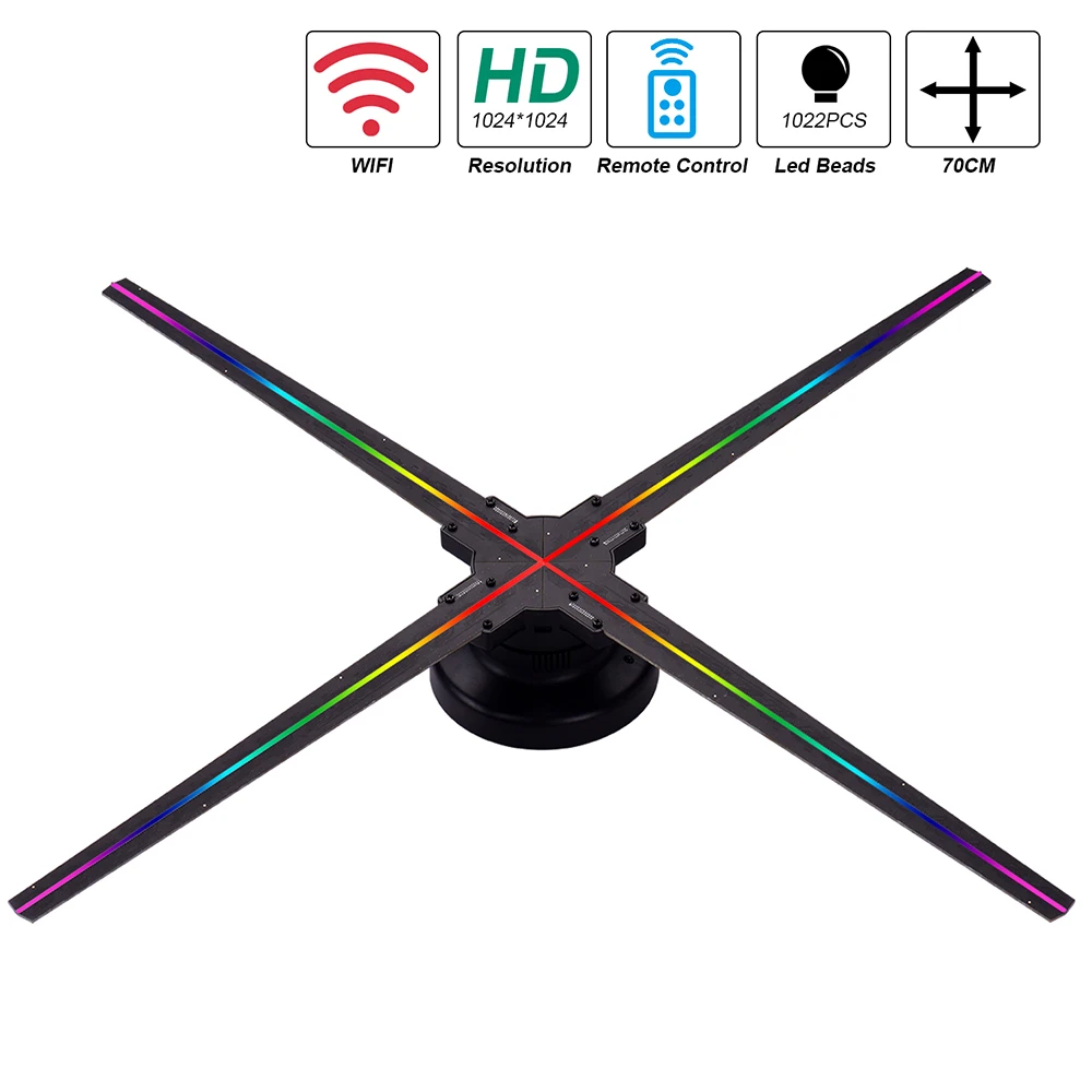 Голографическая лампа 3D Голограмма проектор вентилятор Wi Fi голографическая