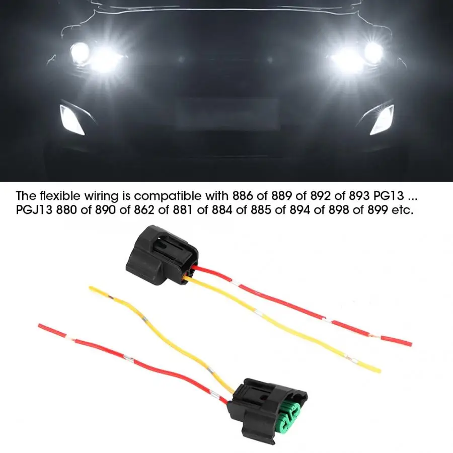 2 шт. Автомобиль Мотоцикл переходник с внутренней резьбой проводки цоколя лампы