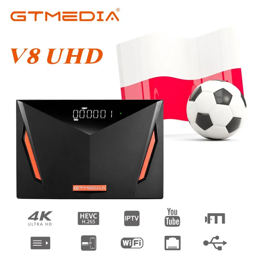 2020 новый спутниковый телевизионный ресивер GTMEIDA V8 UHD DVB S/S2/S2X Встроенный 2 4G Wi Fi ТВ