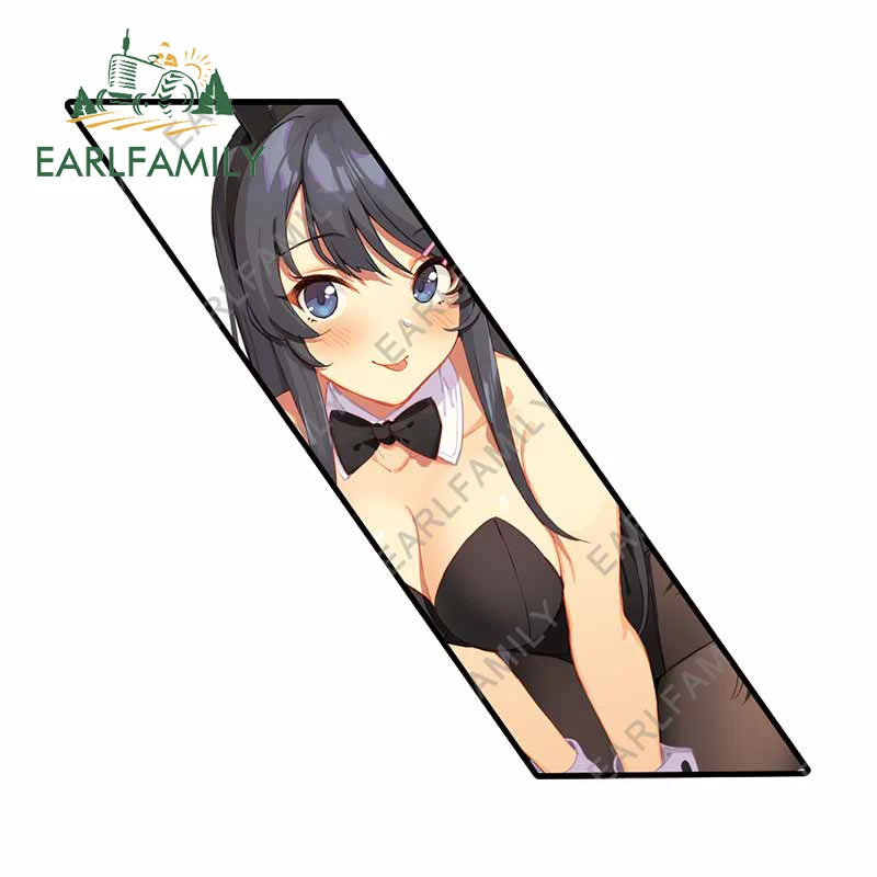 

EARLFAMILY 13cm x 11.8cm for Mai Sakurajima Slap Car Stickers Camper Funny Decal Waterproof Sunscreen Campervan Anime Sticker