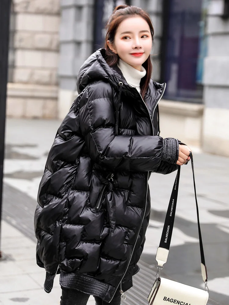 

Зимняя куртка KMETRAM, женская одежда 2021, парка с капюшоном, женские корейские пуховики, длинное пальто, женские парки, Casaco Feminino MY3306
