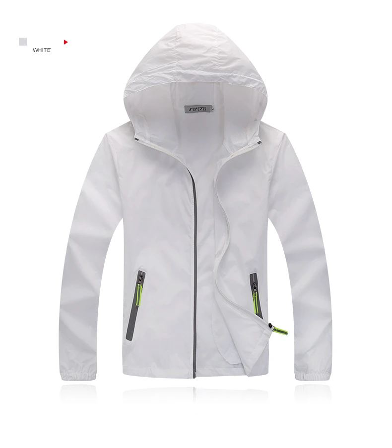 

Men Casual Spring Fall Thin Coat Quick Drying Skin Jackets Outdoor Lightweight Hiking Fishing Jackets Large Size Outwear