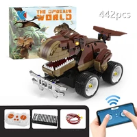 rc building blocks dinosaur car toys animal remote control app steam programming enlightenment education kids pet boys gifts