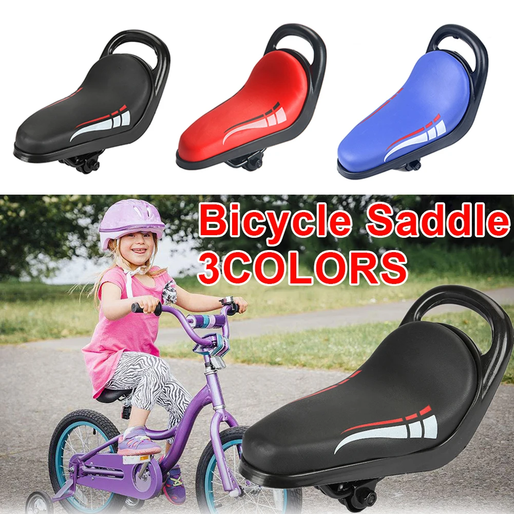 

2021 Hot Children Kids Bike Saddle Bicycle Seat Soft Cushion Comfort Pad Comfortable Bicycle Saddle With Handle Dropshipped