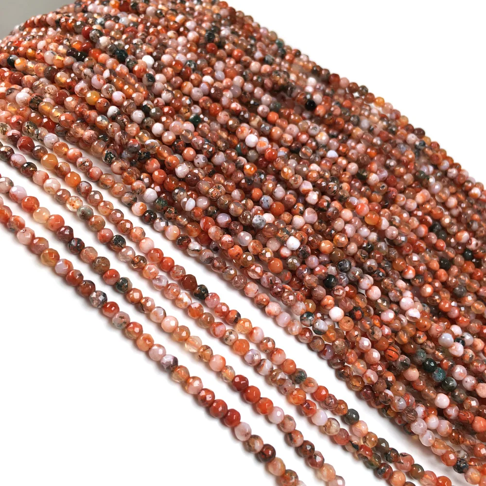 

100% Natural Stone Bead Round Shape Small Crystal Beads for Women Jewelry Making DIY Necklace Bracelet Accessories 3mm 15inch