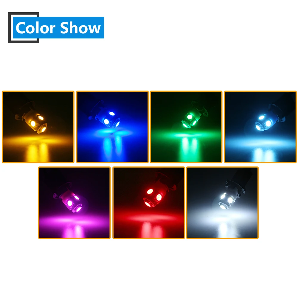 4X DC12V T10 LED 5050 5 SMD W5W 194 168 Светодиодные Автомобильные лампы габаритные ширина двери