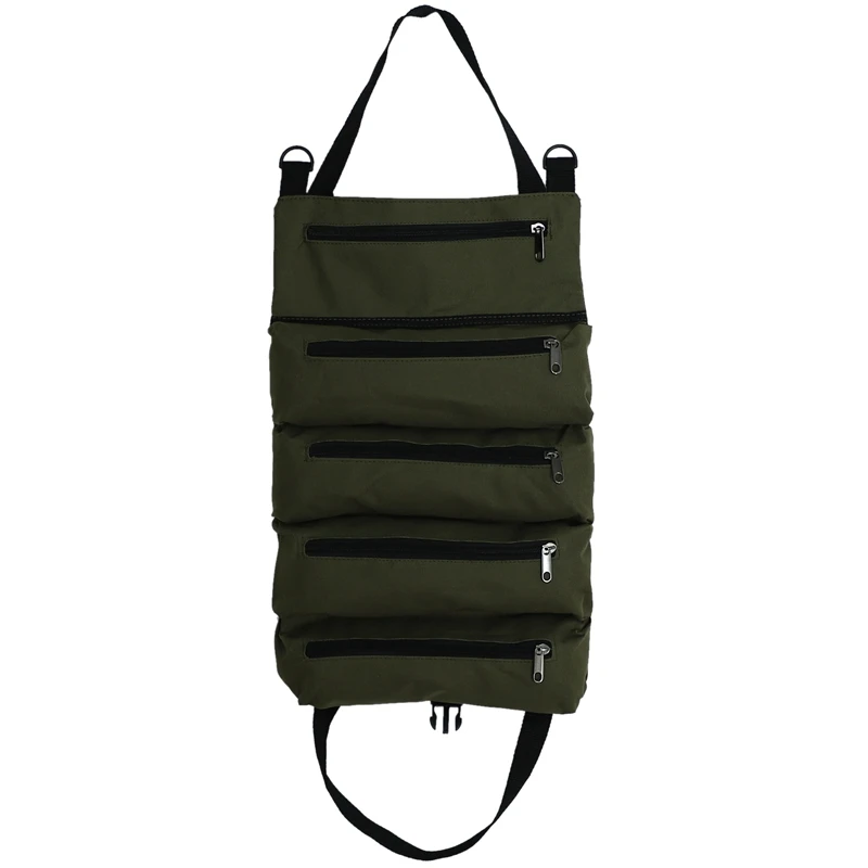 

Roll Tool Roll Multi-Purpose Tool Roll Up Bag Wrench Roll Pouch Hanging Tool Zipper Carrier Tote