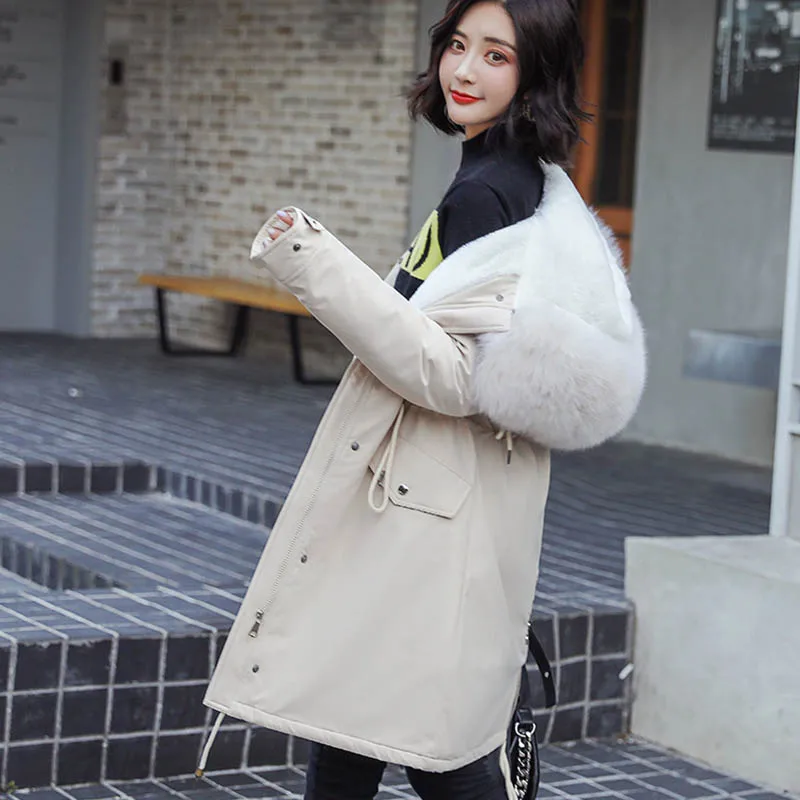Winter Parker winter New Coat jacket hooded Slim thick fur collar Coat-30 degrees warm winter Coats jacket Parker