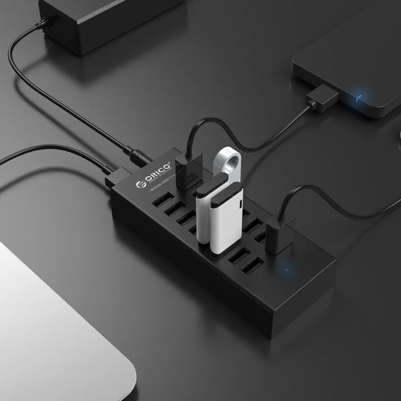 

ORICO Powered USB2.0 3.0 HUB External USB Splitter Adapter 10/12/16Ports USB Expander Computer Accessories For MAC Windows Linux