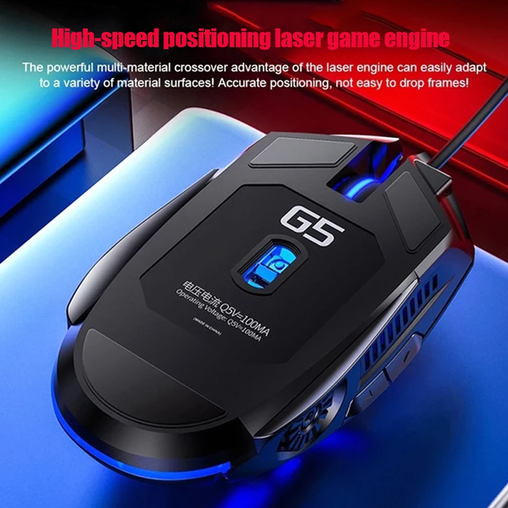 Игровая компьютерная мышь 6D 3200DPI Esports регулируемая Проводная игровая с