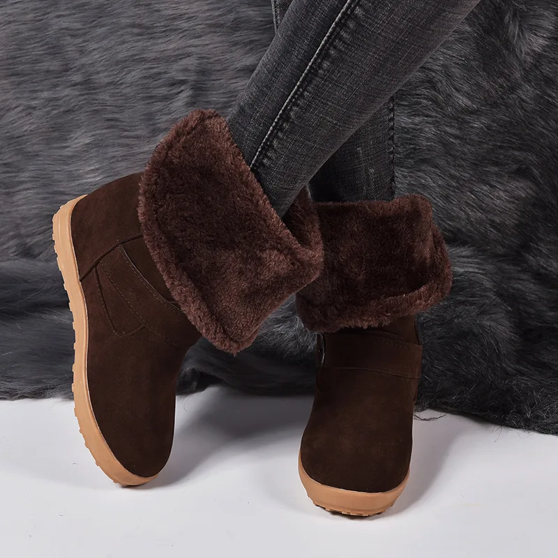 Хит продаж зимние сапоги на плоской подошве очень большие размеры 43 женские