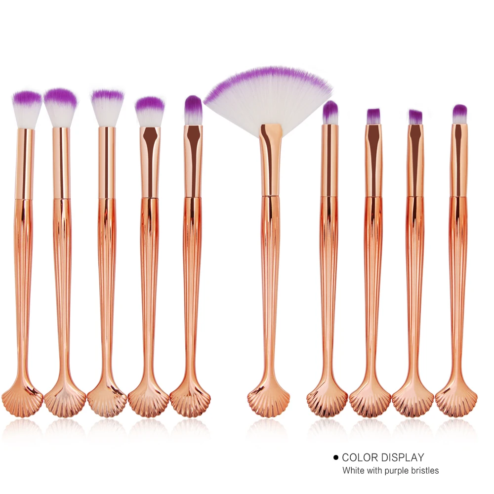 

Набор профессиональных кистей для макияжа, для основы, пудры, теней, румян, бровей, губ щетки Инструменты для макияжа, 10 шт./компл.