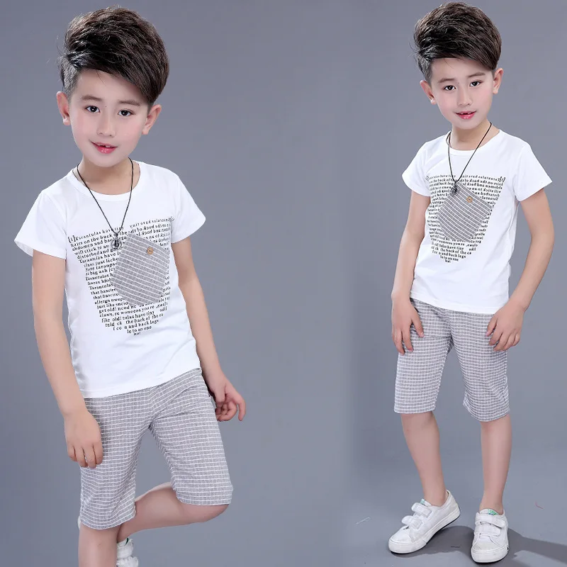 Комплекты для детей Новая летняя детская футболка с короткими рукавами