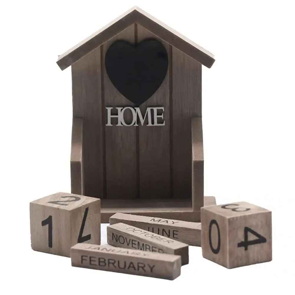 

Desk Perpetual Calendar Retro Individual Blocks Vintage-looking Perpetual Calendar Daily Calendar Calendar 1 Set