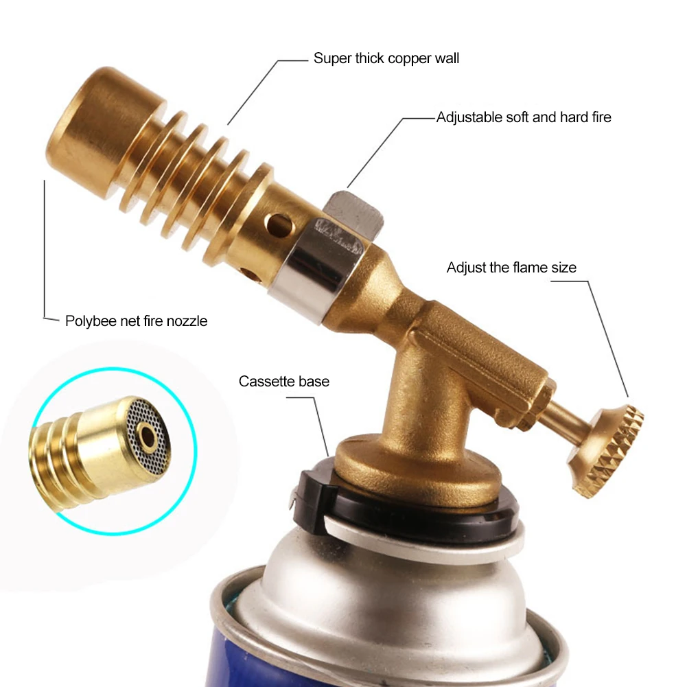 

New Welding Torch High Temperature Brass Mapp Gas Turbo Torch Brazing Solder Propane Welding Plumbing For Welding Soldering