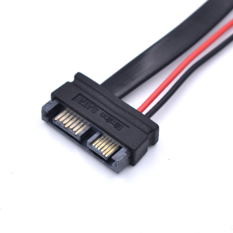 Кабель Slim Line SATA 50 шт./лот 15 см кабель 13Pin 7 + 6 Папа-SATA последовательный ATA 22Pin мама |