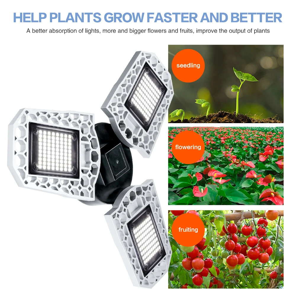

220V E27 LED Phyto Lamp Full Spectrum Growth Light E26 Plant Bulb 100W 200W 300W Fitolampy Indoor Seedlings Flower Grow Tent Box