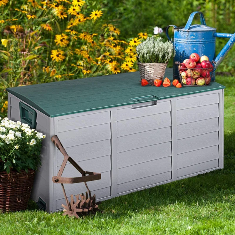 ALWAYSME 112X48X54CM Deck Box Indoor/Outdoor Storage Container And Seat For Patio Cushions and Gardening Tools | Дом и сад