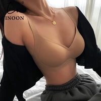 cinoon latex seamless bra women push up underwear cooling gathers shock proof pad female intimate fashion comfortable bralette
