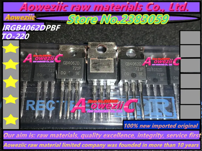 Aoweziic 2017 + 10 шт-50 шт 100% новый импортный оригинальный IRGB4062DPBF GB4062D TO-220 IGBT диод 600V 48A |