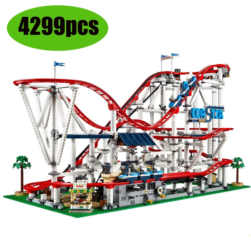 

18003 with Motor Creator Expert Roller Coaster high tech Set Buidling Blocks Bricks Compatible 10261 Birthday Gifts Toys
