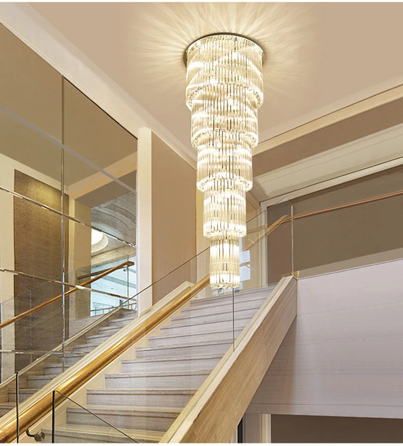 Хрустальная лампа для лестницы потолочный светильник гостиной с поверхностным