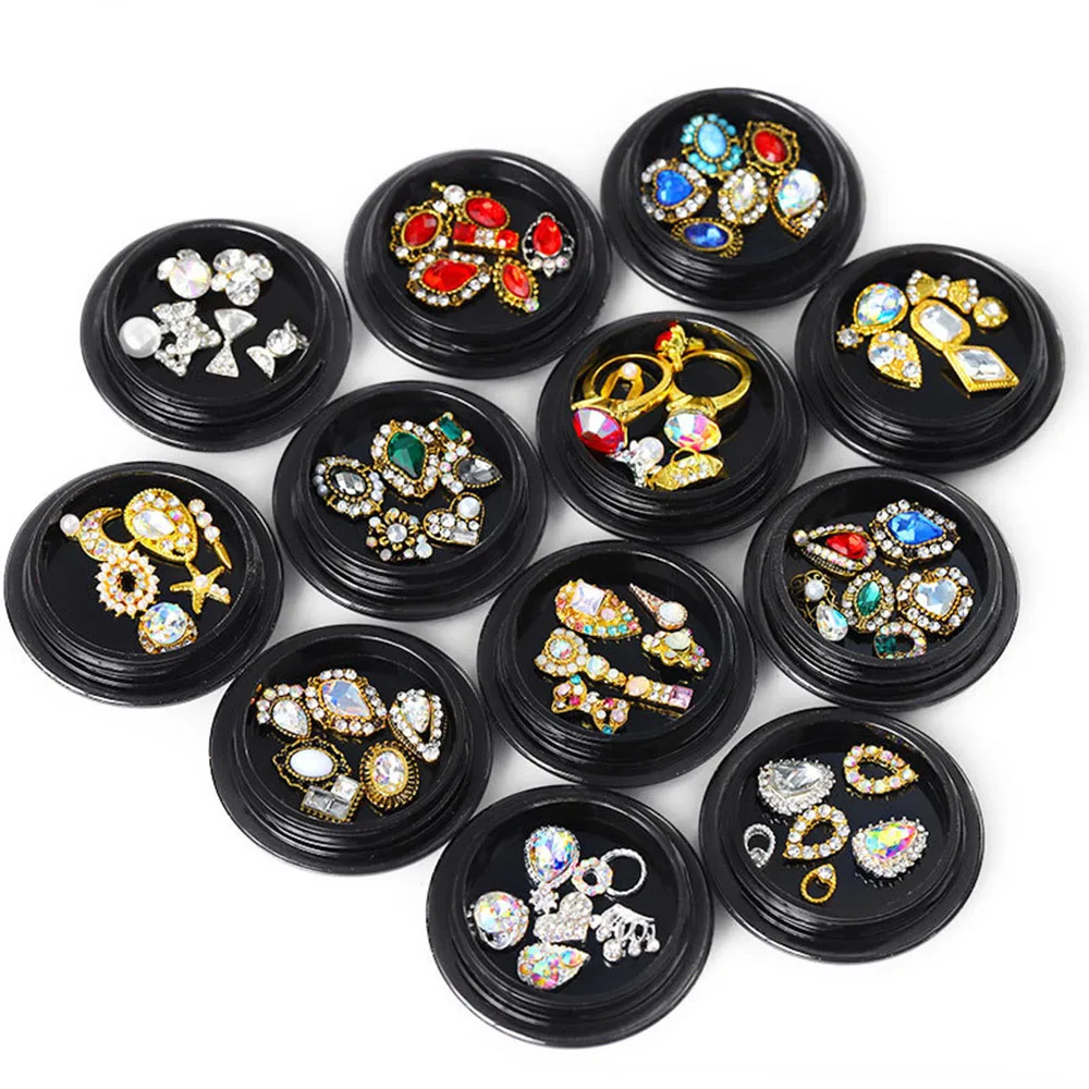 

6pcs/lot Luxury Nail Rhinestone Nail Jewelry Diamond Crystal Irregular-shaped Colorful Nail Art Decorations 3D Manicure Charm