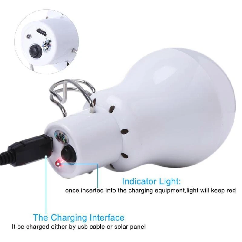 2 шт. 20 Вт Солнечный свет перезаряжаемый светодиодный лампочка лампа солнечная