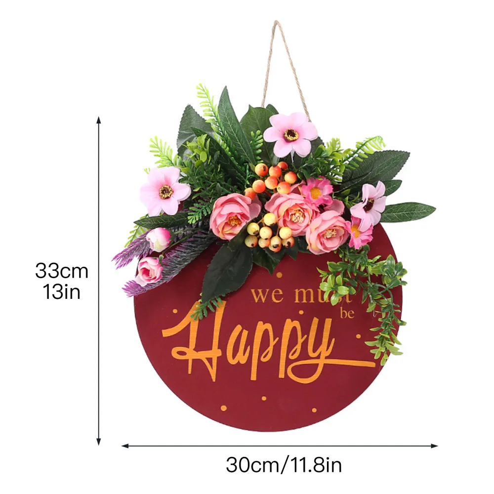 Искусственный цветок Весна венок из подсолнухов деревянные знаки украшения 11 8