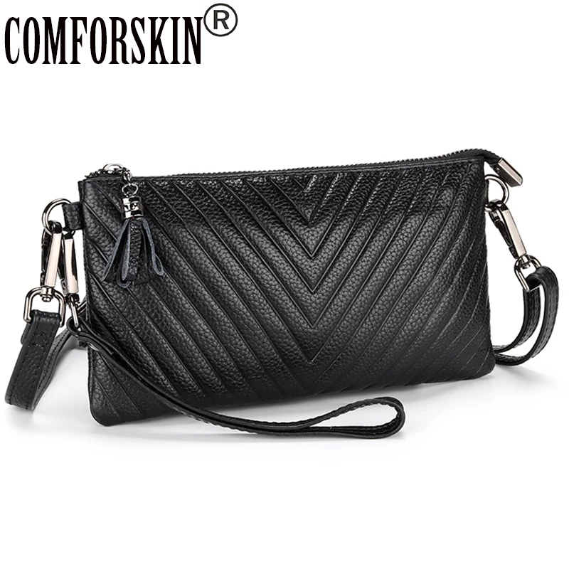 

Роскошная женская сумка-конверт COMFORSKIN из натуральной кожи, сумка-мессенджер, Прямая поставка, Модная стильная сумка для женщин