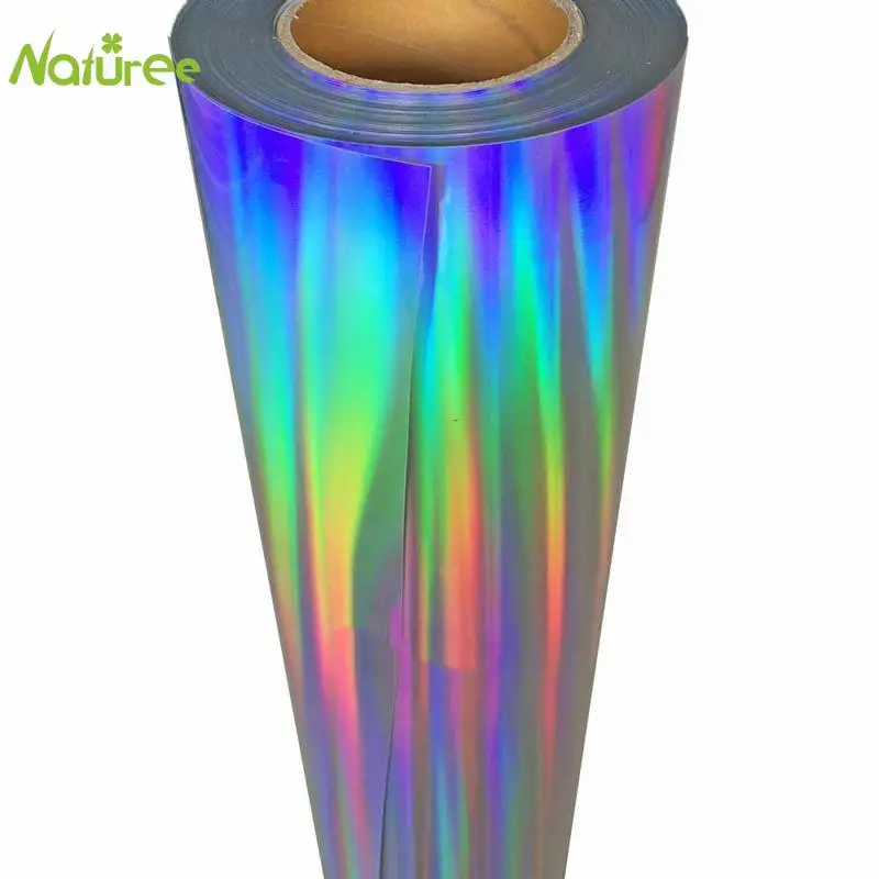 25 см * 1 м Лазерная голографическая теплопередача винил HTV Радужный цвет теплового