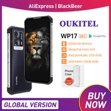 Oukitel wp17 ip68 áspero smartphone helio g95 8gb + 128gb celular android 11 telefone móvel 20mp ir câmera de visão noturna 8300mah 4g (4)