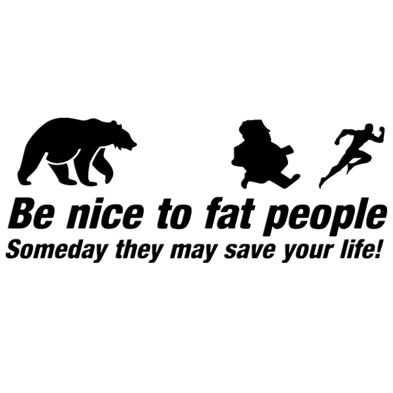 CK2901# наклейки на авто Be nice to fat people водонепроницаемые машину наклейка для