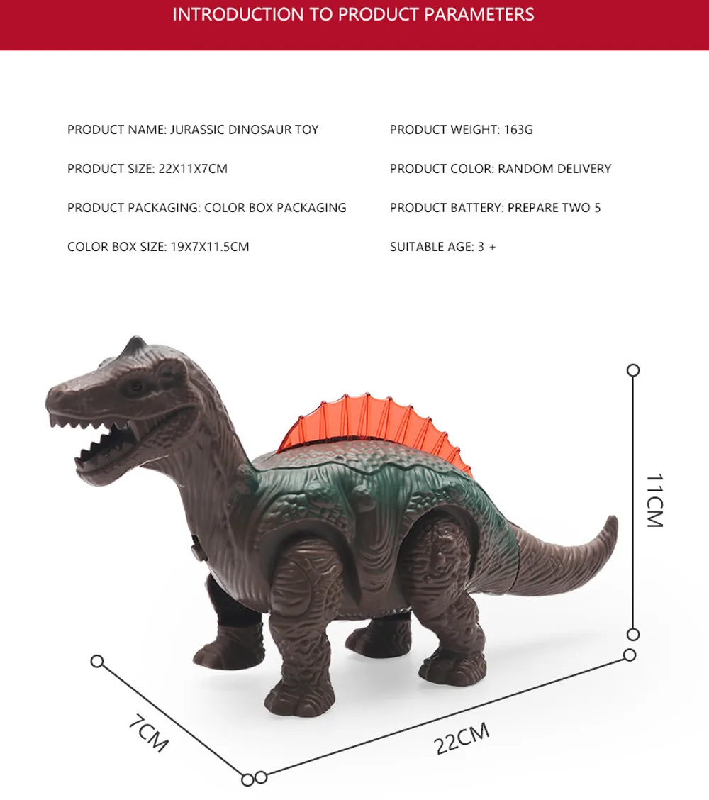 

Interactive Toys For Children Light Up Electronic Dinosaur Toy Plastic Walking Robot Roaring Interactive Dino Gifts L1016