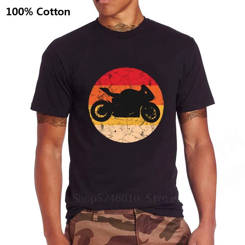 Мужская футболка в винтажном стиле с коротким рукавом из 100% хлопка Классическая