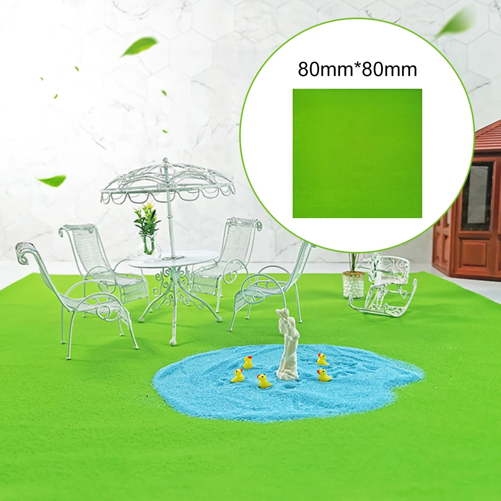 Alfombra de c&eacute;sped Artificial, papel para manualidades, figura para casa, paisaje-1