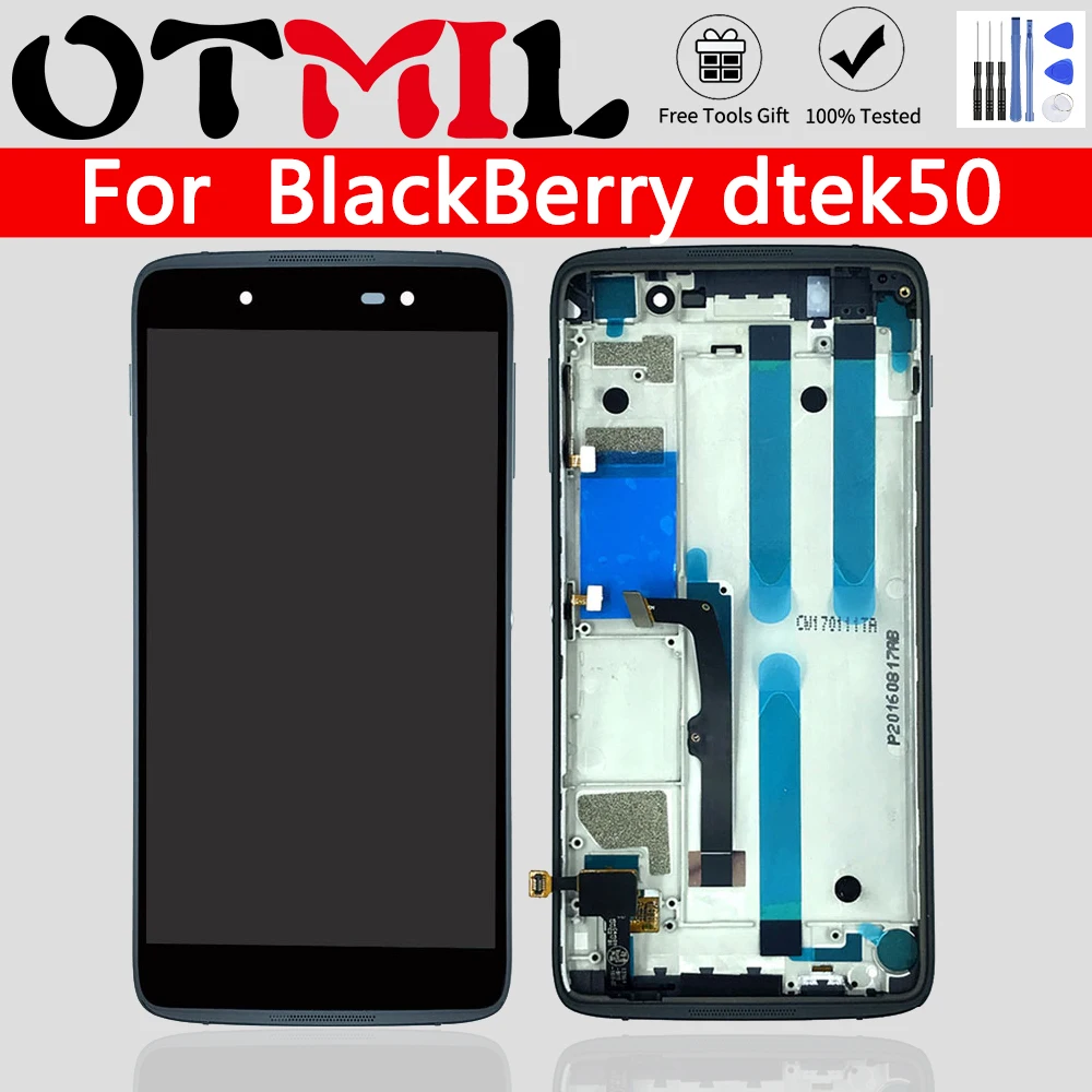 

Оригинальный сенсорный ЖК-экран 5,2 дюйма для Blackberry DTEK50 RJE181LW с рамкой и дигитайзером в сборе DTEK 50, замена