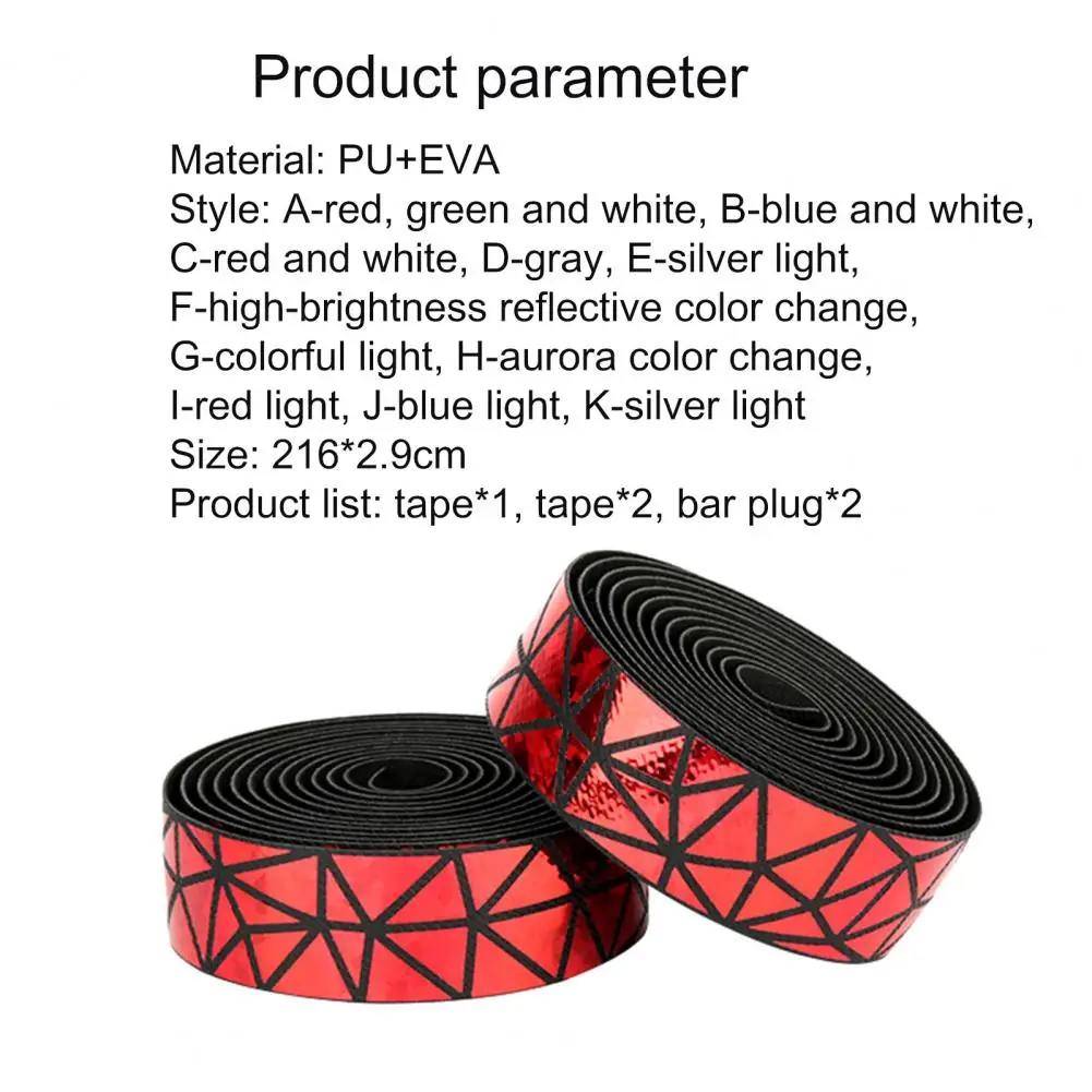 

60%HOTHandlebar Strap Triangle Pattern Shock absorption EVA Foam Faux Leather Road Bike Handlebar Bar Tapes for Mountain Bikes