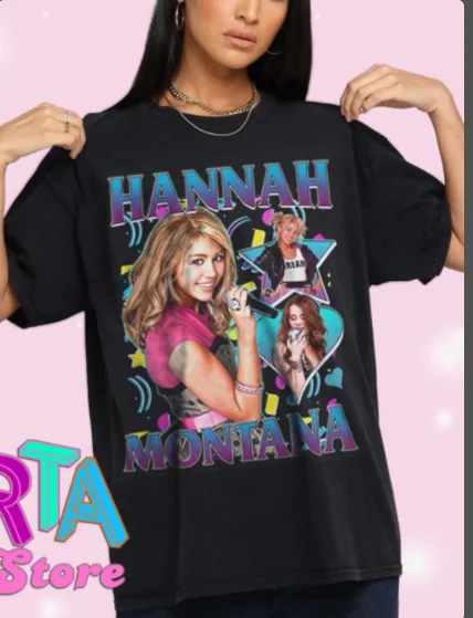 Футболка Hannah Монтана-Майли циррус рэп хип-хоп ботинки дань 90-х | Мужская одежда