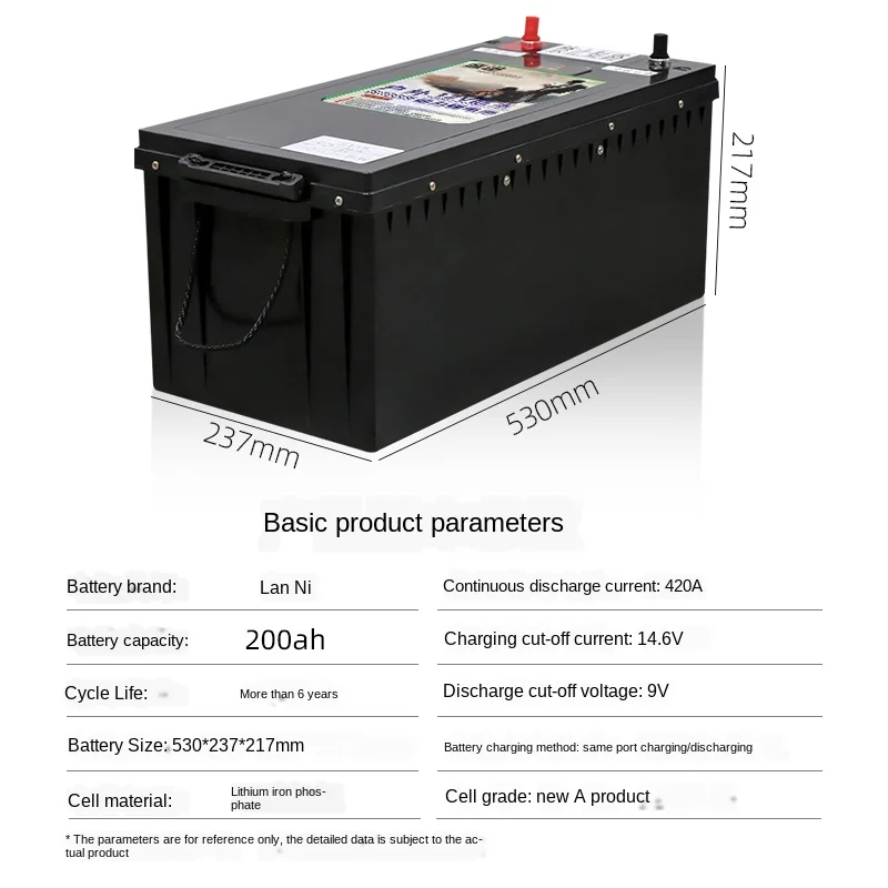 

12v24v Lithium Battery Large Capacity 200ah RV Lithium Photovoltaic Energy Storage Solar Charging 400ah Lithium Battery