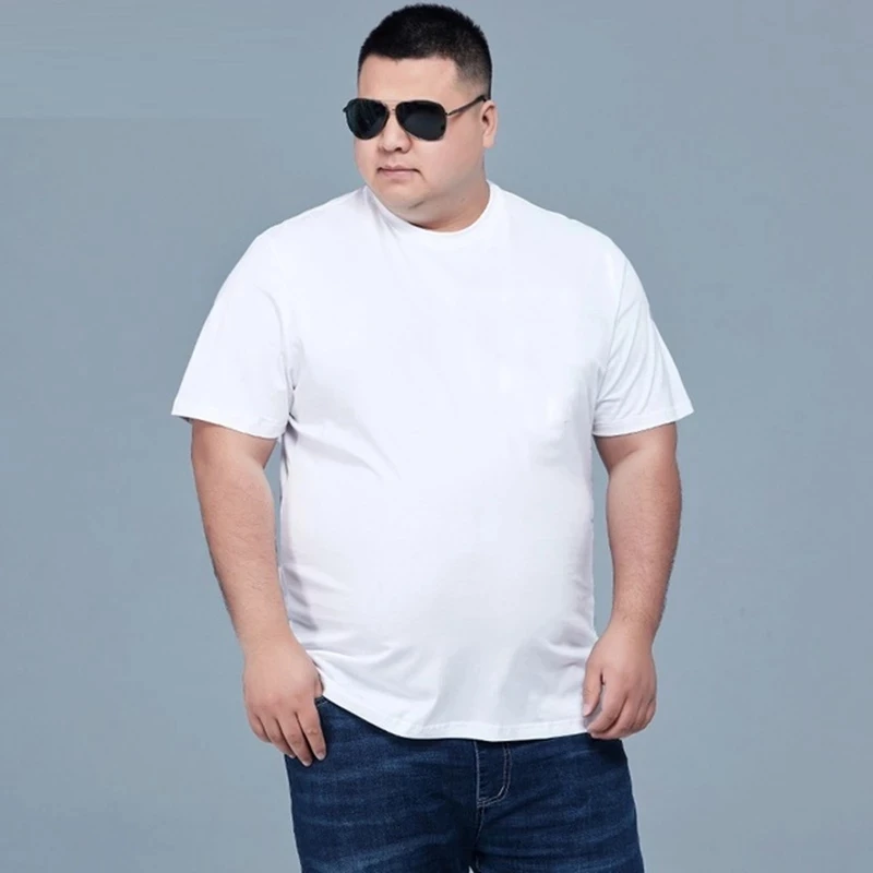 Футболка мужская хлопковая с коротким рукавом топ свободного покроя круглым