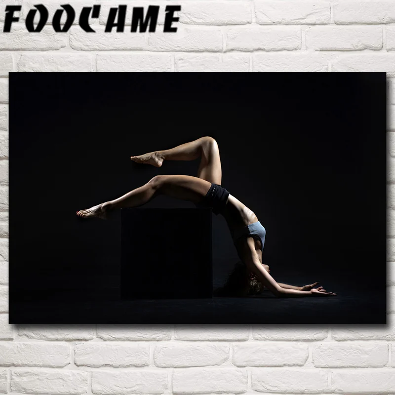 Foocome Йога фитнес-модель спортивные женские упражнения гимнастика тренажерные