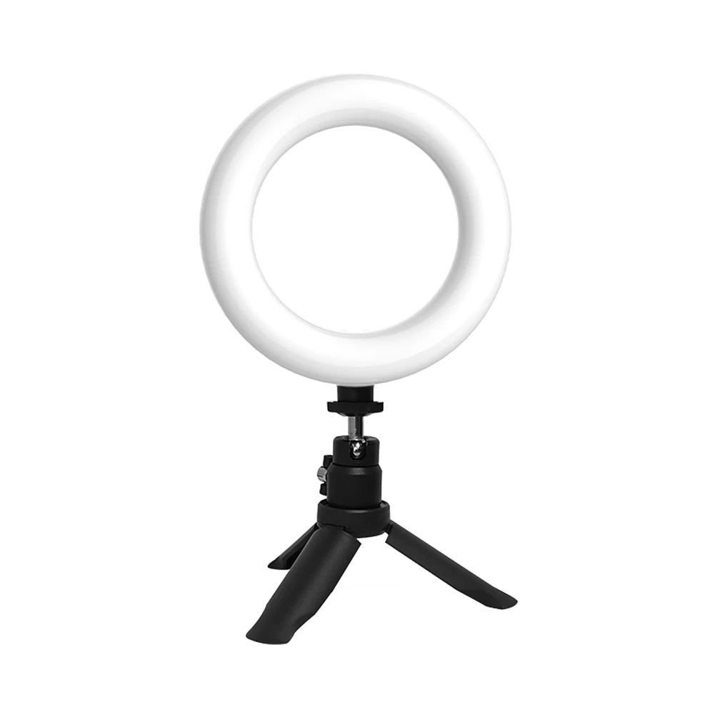 

5inch Gift Ring Light With Clip Tripod Mini Portable Dimmable For Laptop Phone Lightweight Desktop Photography Live Streaming