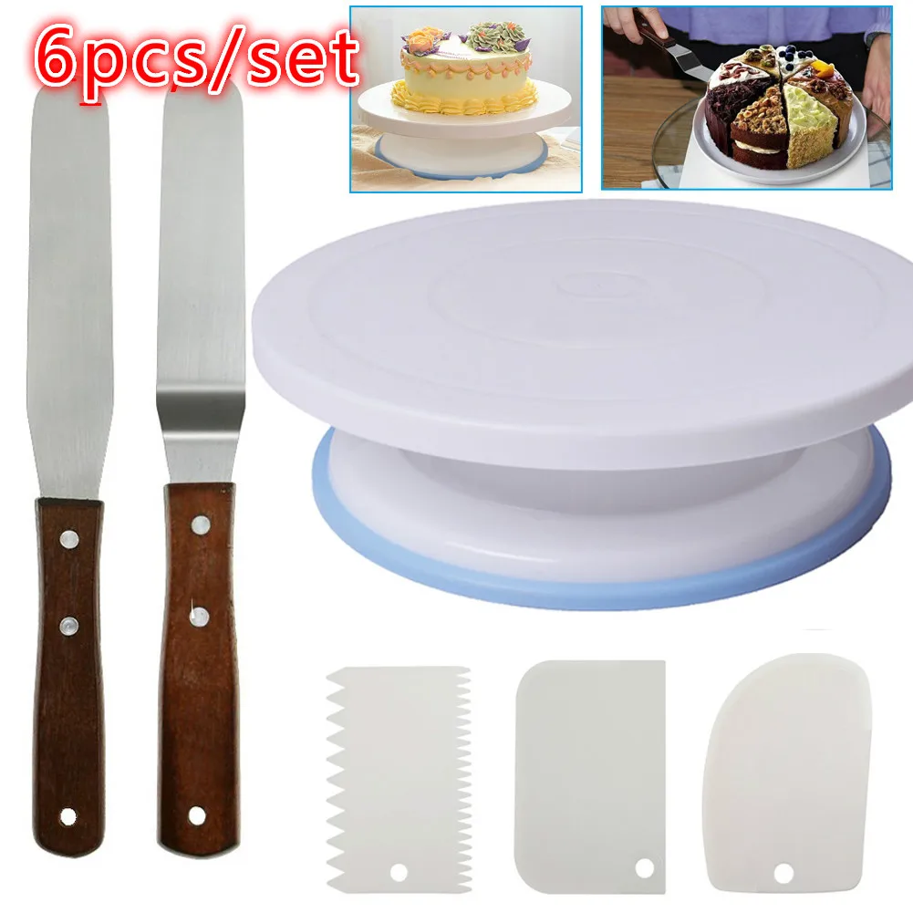 Новинка 10 дюймов кремовая подставка для пирожных пластиковый поворотный стол