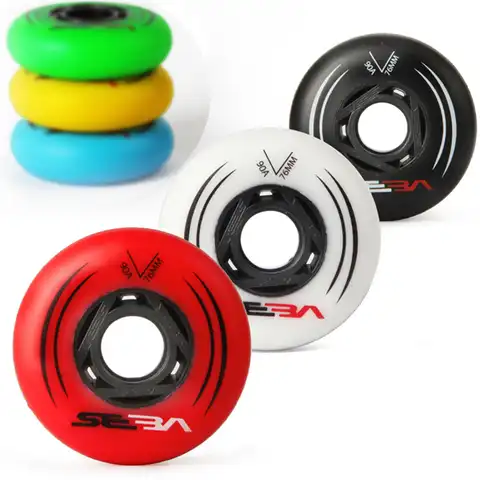 Колеса для роликовых коньков Slalom FSK, 4 шт./лот, 85A, 90A, желтый, зеленый, синий, красный, черный, белый, 80 мм, 76 мм, 72 мм