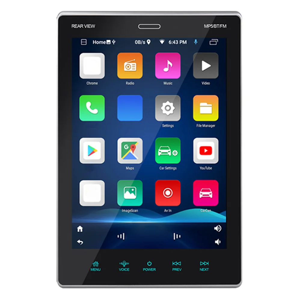 

9.5 inch Vertical Screen Car FM Radio Bluetooth-compatible 4.0 GPS MP5 Player Support Internet APP Download