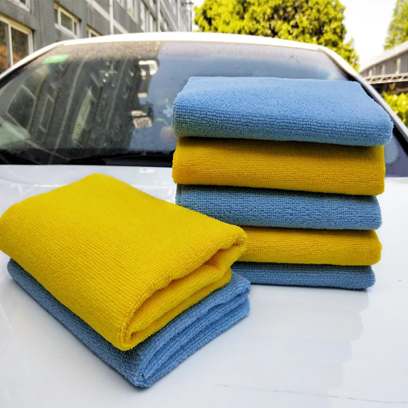 

40X40CM Car waxed towels Crystal plated towels ultrasonic trimming wipes car towel car wash towel Microfiber Absorbent Towel